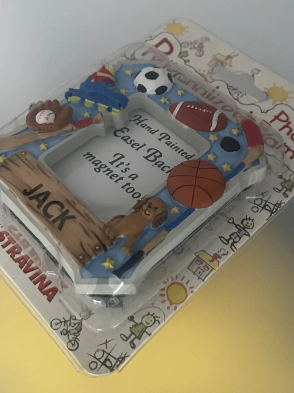 Personalized Sports Photo Frame Magnet Easel 